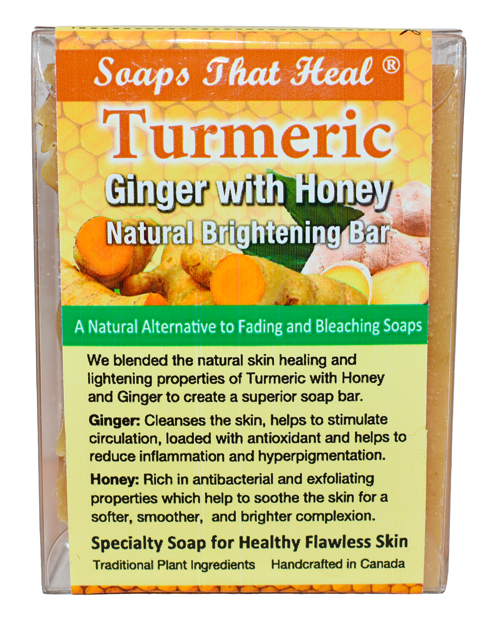 Organic Turmeric Ginger with Honey Brightening Bar