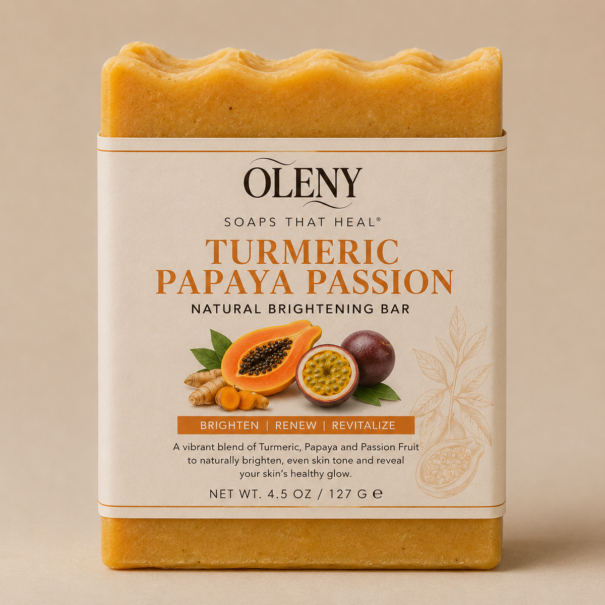 Turmeric Papaya Passion Brightening Bar