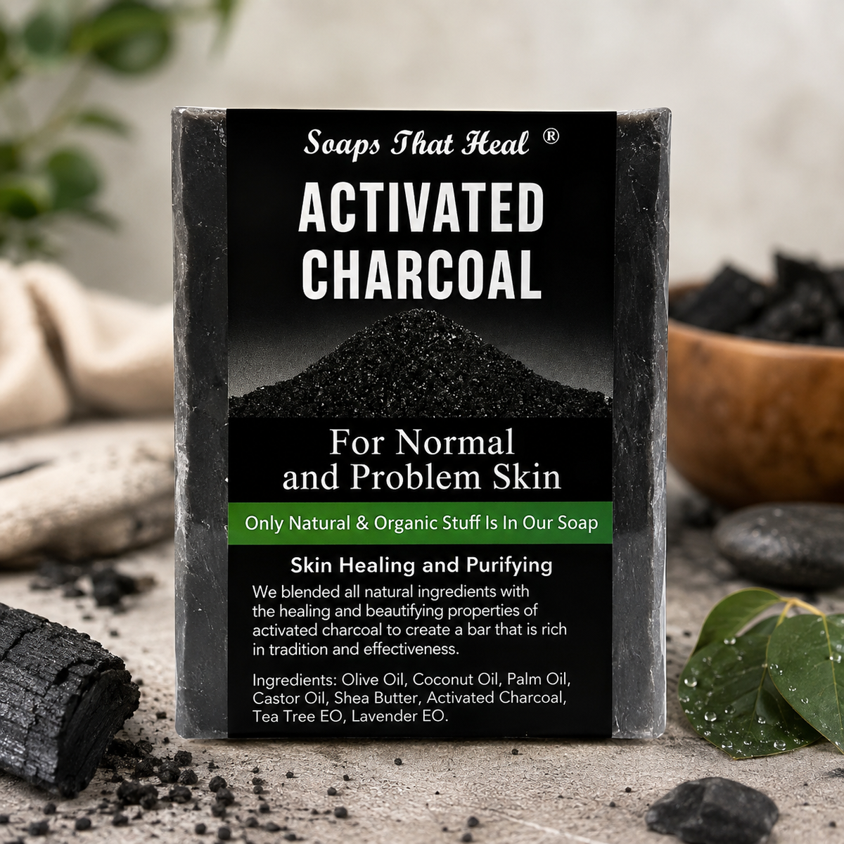 Charcoal Detox Bar – Clears Pores, Fights Breakouts, Balances Oily Skin