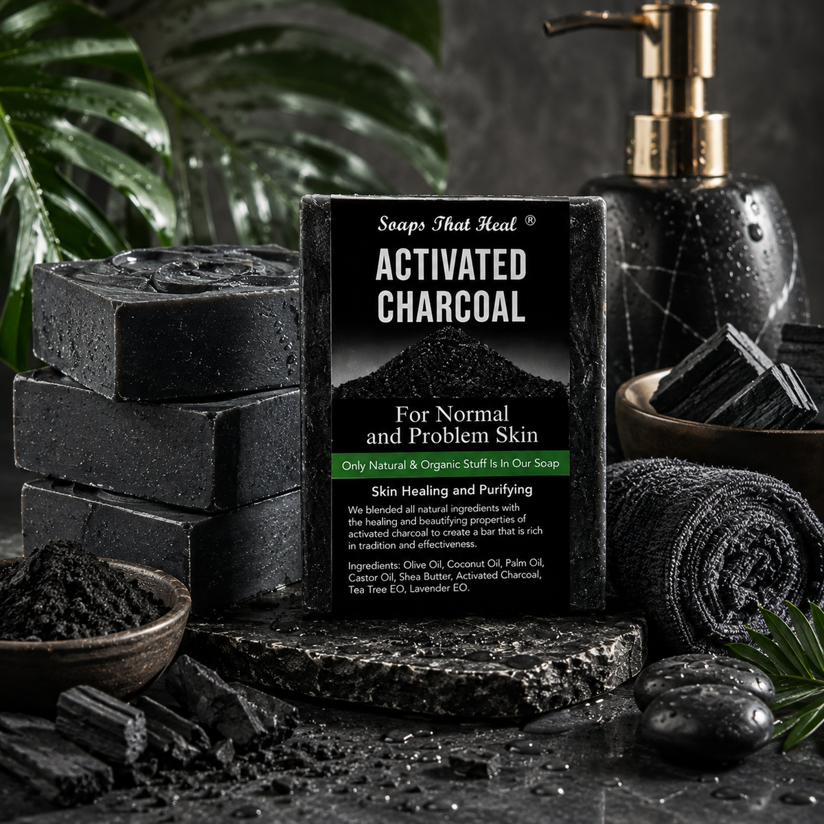 Charcoal Detox Bar – Clears Pores, Fights Breakouts, Balances Oily Skin